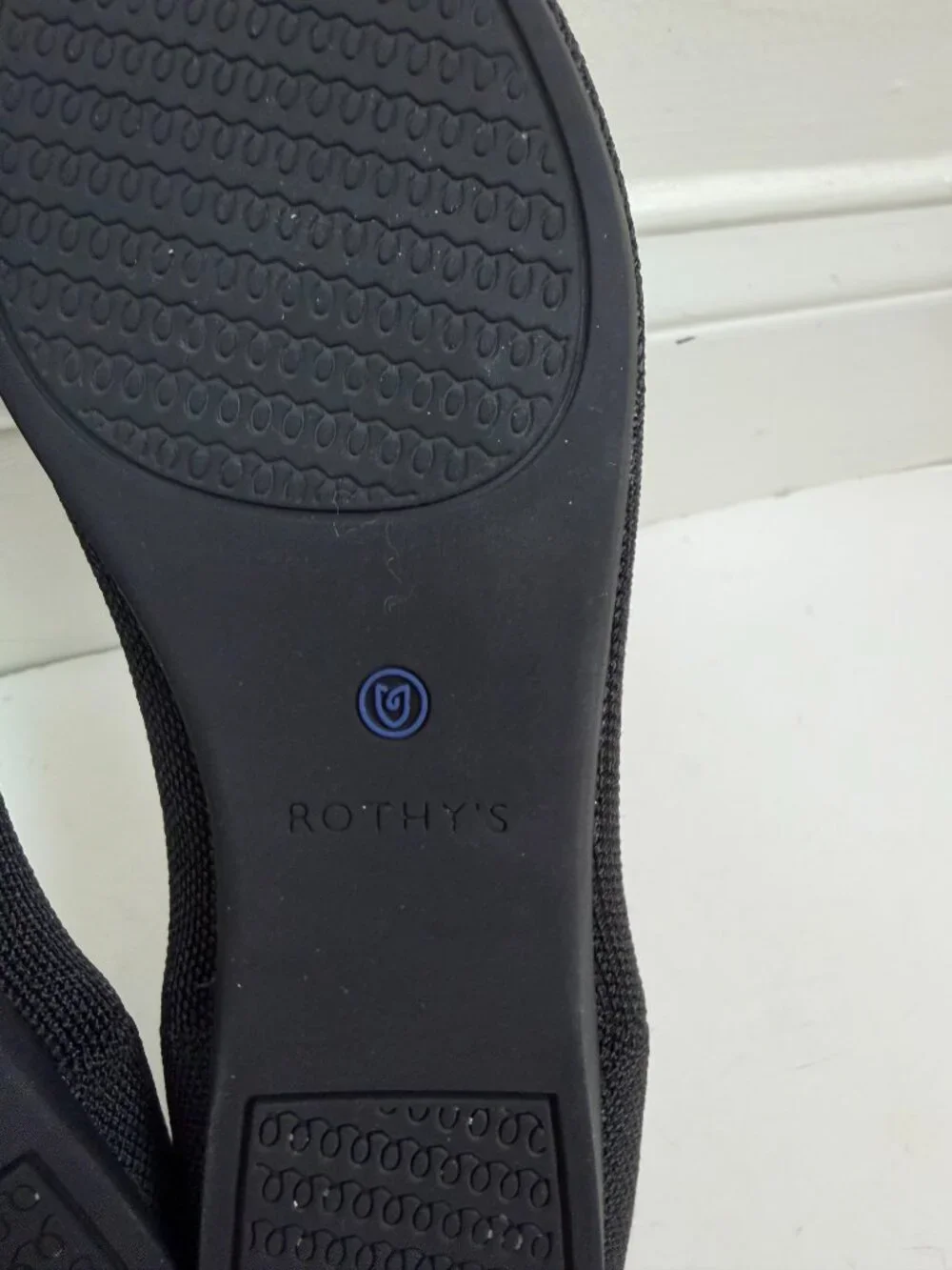 Rothy's The Point Ballet Flat In Classic Black Size 10 - Picture 9 of 12